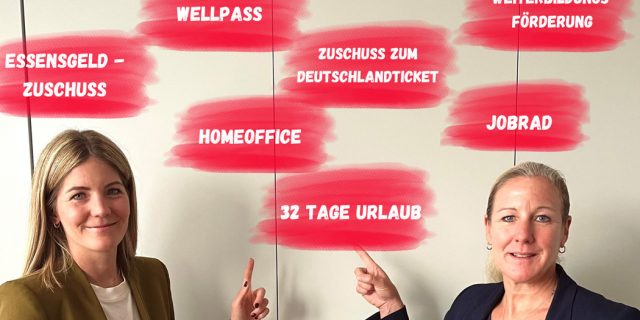 Carolin Hammel und Michaela Wildfeuer aus der Personalentwicklung der Kreissparkasse.